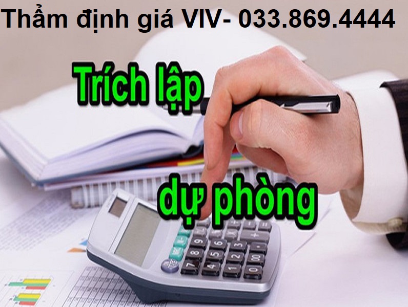 Trích lập quỹ dự phòng rủi ro nghề nghiệp thẩm định giá 