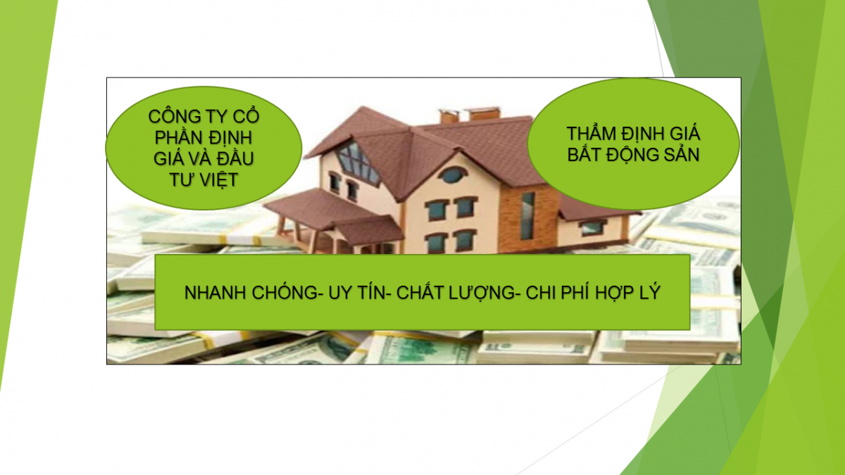 VIV cung cấp dịch vụ thẩm định giá bất động sản 